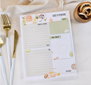 Liste d'épicerie - Saveur asiatique - GRAND Bloc-notes
