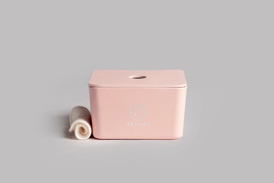 ECOTAO - Coffret 14 lingettes naturelles - Rose