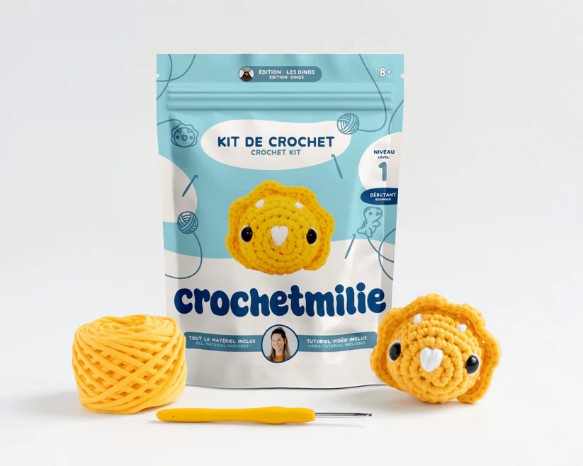 Kit de crochet Tricératops